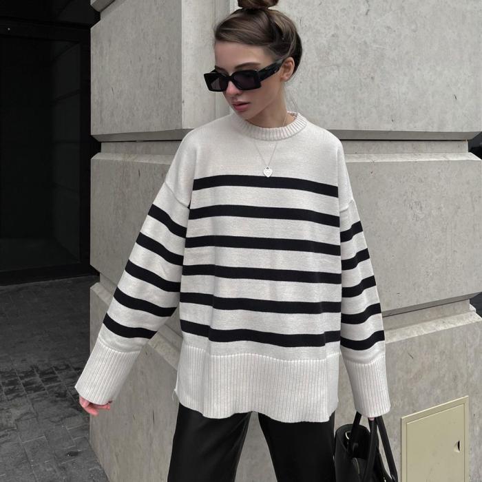 Damen Pullover gestreift "Henky"